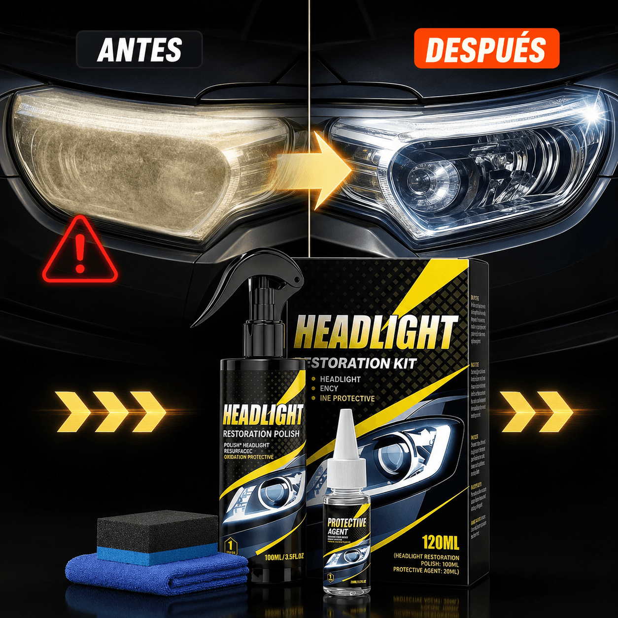 KIT PROFESIONAL DE RESTAURACIÓN DE FAROS