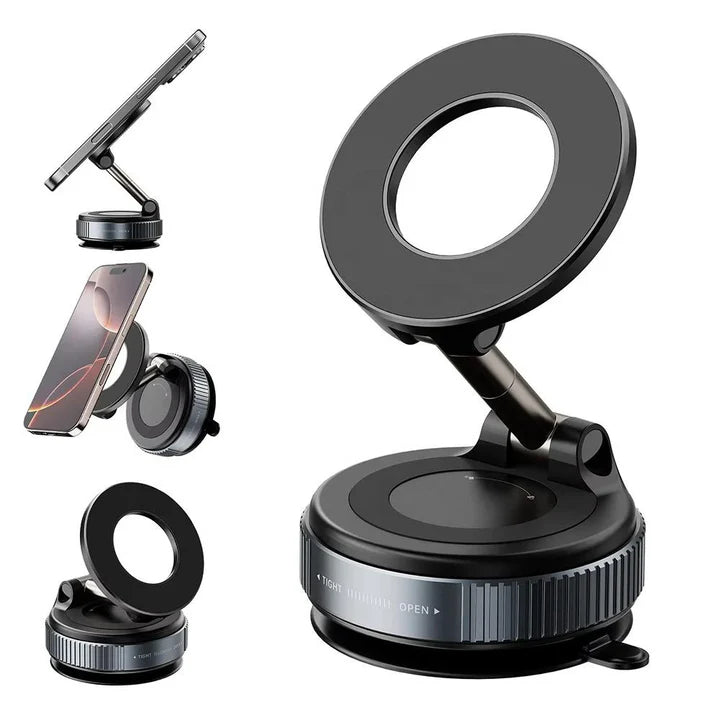 Soporte Magnético Para Celular Con Succión Al Vacío Y Rotación 360° Antivibración