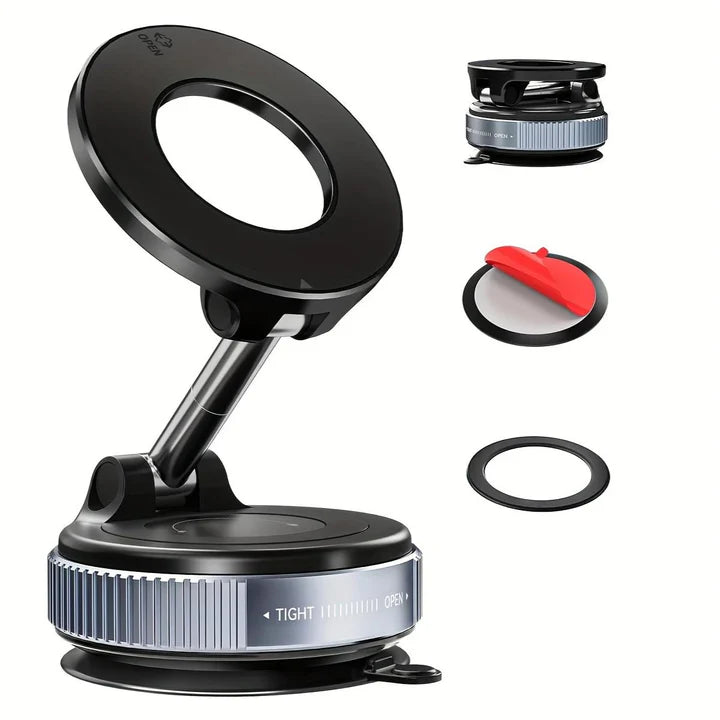 Soporte Magnético Para Celular Con Succión Al Vacío Y Rotación 360° Antivibración